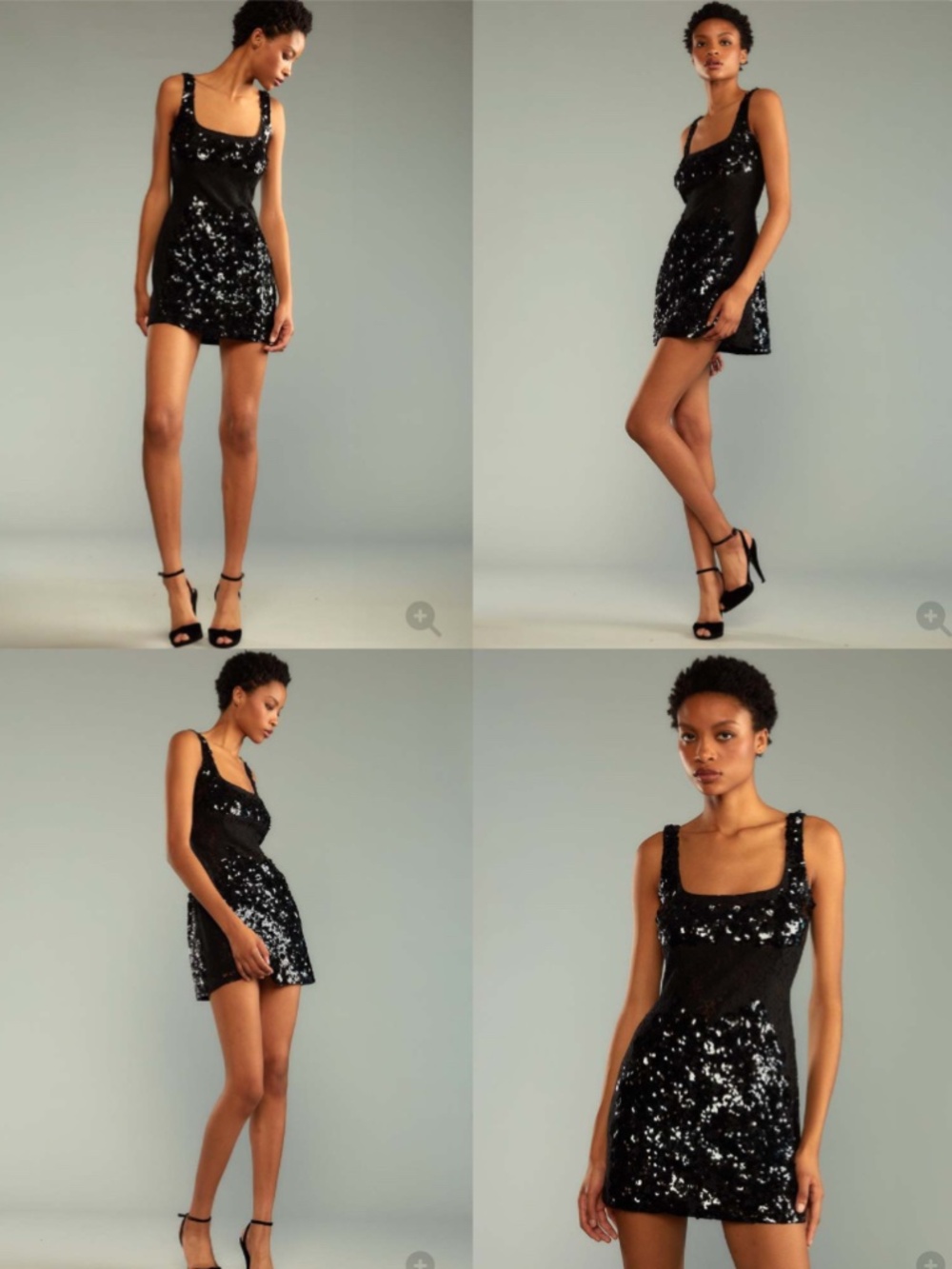 EPIC Cynthia Rowley Black Sequin Cosmo Dress , NWT Size 6